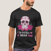 Roze lint borstkankergezwel t-shirt (Voorkant)