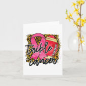 Roze lint borstkankerwaarschuwing kaart (Gele Bloem)