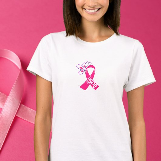 Roze lint borstkankerwaarschuwing T-Shirt