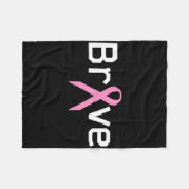 Roze Lint Brave Worlds Kanker Overlevende Onderste Fleece Deken (Voorkant (Horizontaal))