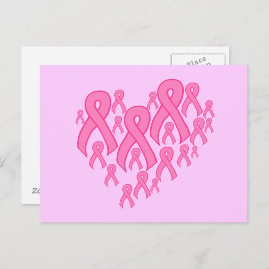 Roze lint briefkaart (Voorkant / Achterkant)