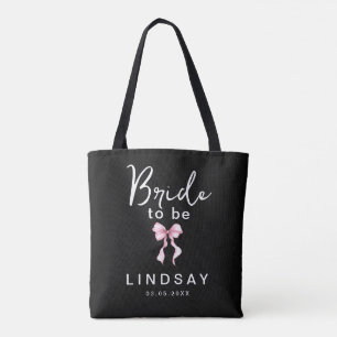 Roze lint BRUID TE WORDEN Meidenavondfeestje Tote Bag