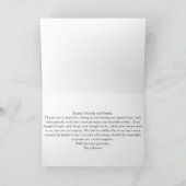 Roze Lint Bruidsfeest Dankkaart Bedankkaart (Binnen)