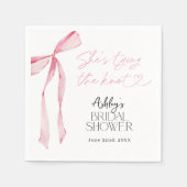 Roze lint bruidsfeest, Ze gaat trouwen Servet (Voorkant)