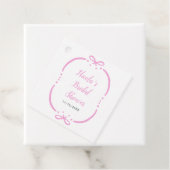 Roze Lint Bruidsfeestje Bedankjes Labels (In situ)