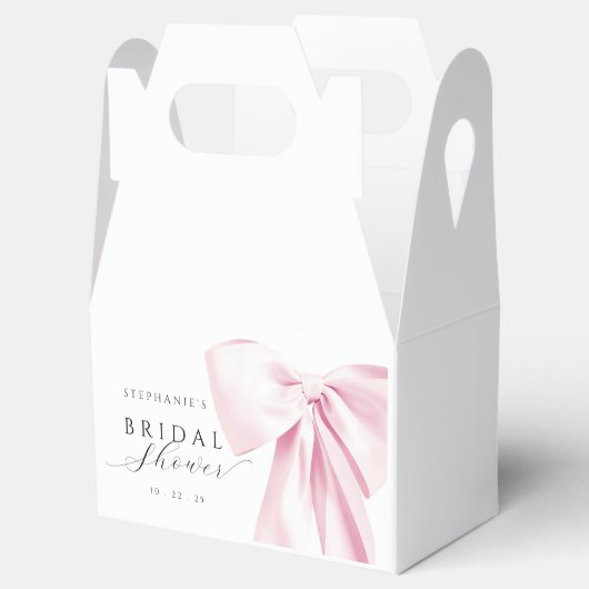 Roze lint bruiloft bedankdoosjes (Geopend)