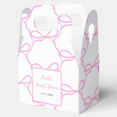 Roze lint bruiloft feest bedankdoosjes (Geopend)