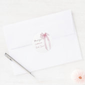 Roze Lint Bruiloft Feest Bedankt Ronde Sticker (Envelop)