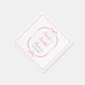 Roze lint bruiloft feest servet (Hoek)