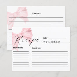 Roze Lint Bruiloft Receptkaart Briefkaart