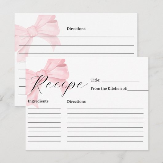 Roze Lint Bruiloft Receptkaart Briefkaart (Voorkant / Achterkant)