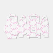 Roze lint bruiloftfeest bedankdoosjes (Uitgevouwen)