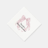 Roze Lint Bruiloftsborrel Servet (Hoek)