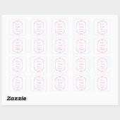 Roze Lint Bruiloftsborrel Vierkante Sticker (Vel)
