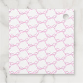 Roze Lint Bruiloftsfeest Bedankjes Labels (Achterkant)