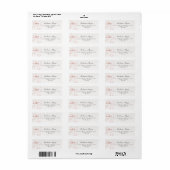 Roze lint bruiloftsfeest retouradreslabel etiket (Full Sheet)