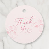 Roze Lint Brunch en Bubbels Favor Merkjes Bedankjes Labels (Achterkant)