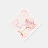 Roze Lint Brunch en Bubbels Servet (Hoek)