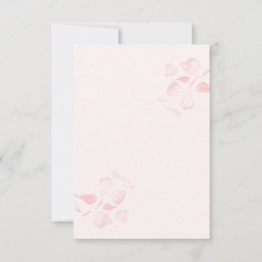 Roze Lint Brunch en Mousserende Wijn Dankkaart Bedankkaart (Achterkant)