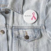 Roze lint-Button Ronde Button 5,7 Cm (In situ)