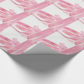 Roze lint cadeaupapier (Hoek)