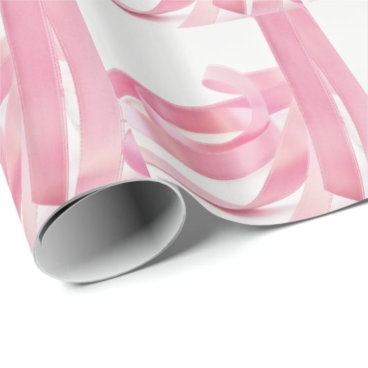 Roze lint cadeaupapier (Rol Hoek)