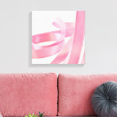 Roze lint canvas afdruk (Insitu (Woonkamer))