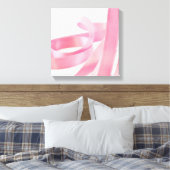 Roze lint canvas afdruk (Insitu (Slaapkamer))