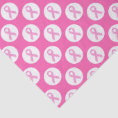 Roze Lint Cirkel – Borstkanker Bewustzijn Tissuepapier (Detail)