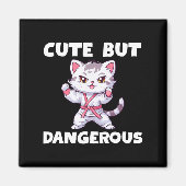 Roze lint Coquette Bow Boxing Handschoenen Borstka Magneet (Voorkant)