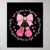 Roze lint Coquette Bow Boxing Handschoenen Borstka Poster (Voorkant)