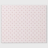 Roze lint Coquette Bow Schattigee vrouwelijke esth Cadeaupapier (Vlak)