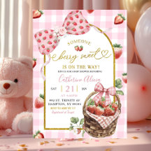 Roze Lint Coquette Gingham Bes Zoete Baby Shower