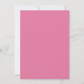 Roze Lint Coquette Strik 12e Verjaardagsuitnodigin Kaart (Achterkant)