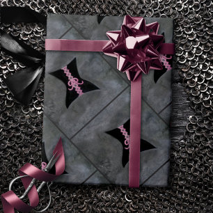 roze lint corset Bewustmaking voor zwarte borstk Cadeaupapier