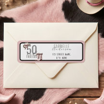 Roze Lint Cowgirl Westerse 50 en Fabulous Verjaard
