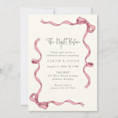 Roze lint de avond voor het repetitiediner kaart (Voorkant)