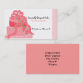 Roze Lint Designer Cake Visitekaartje (Voorkant / Achterkant)