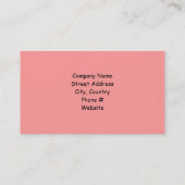 Roze Lint Designer Cake Visitekaartje (Achterkant)