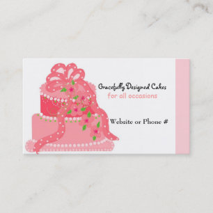 Roze Lint Designer Cake Visitekaartje
