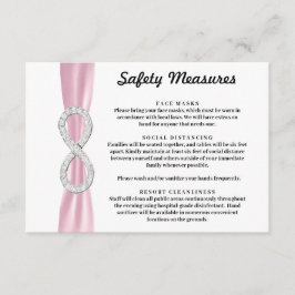 Roze Lint Diamant Oneindigheid Veiligheidsmaatrege Informatiekaartje