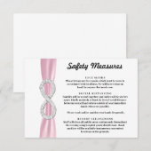 Roze Lint Diamanten Oneindigheid Veiligheidsmaatre Informatiekaartje (Voorkant / Achterkant)