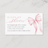 Roze lint display douchebeurt kaart (Voorkant)