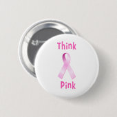 Roze lint - Dnk roze Ronde Button 5,7 Cm (Voorkant /achterkant)