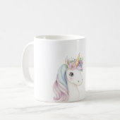 Roze Lint Eenhoorn  Koffiemok (Voorkant links)