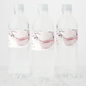 Roze lint Eerste Communie waterfles label Etiket (Flessen)