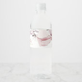Roze lint Eerste Communie waterfles label Etiket (Voorkant)