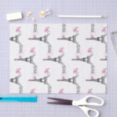 Roze lint Eiffeltoren Parijs Frankrijk Poodle Chic Tissuepapier (Craft)