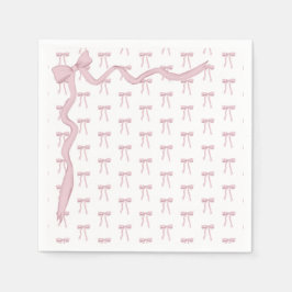Roze lint Elegant Baby shower Servet
