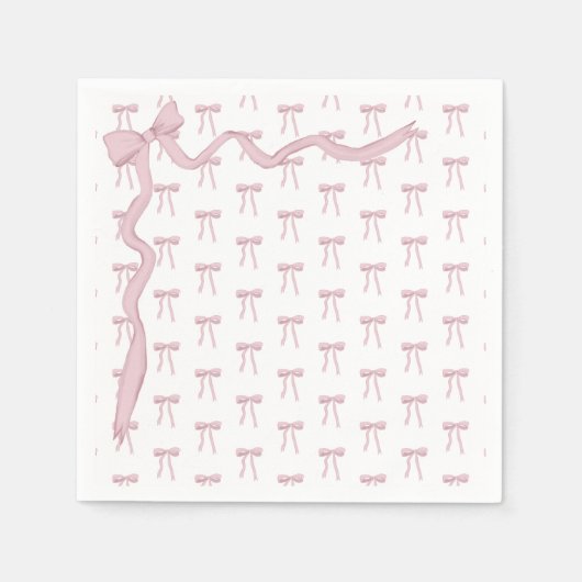 Roze lint Elegant Baby shower Servet (Voorkant)